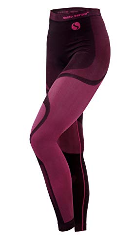 Sesto Senso® Pantalón Térmico Mujer Ropa Interior Térmica Funcional Calzoncillos Largos Leggins Termo Activo (S, Rosa)