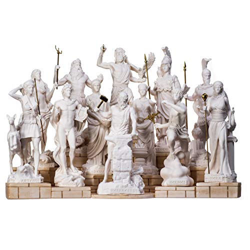 Set 12 Dioses Olímpicos del Monte Olimpo Panteón Alabastro Grandes Estatuas Set 12 Dioses Olímpicos del Monte Olimpo Panteón Alabastro Grandes Estatuas