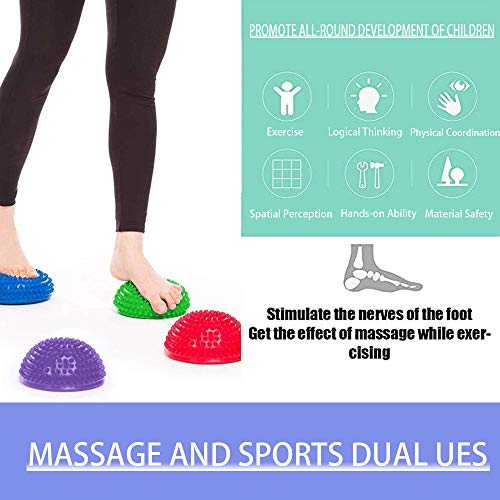 Set de 2 Bola de Equilibrio para - Erizo del Masaje del pie de Yoga Durian Masaje De Pies De Bola Media Bola para La Gimnasia De Pilates para Adulto