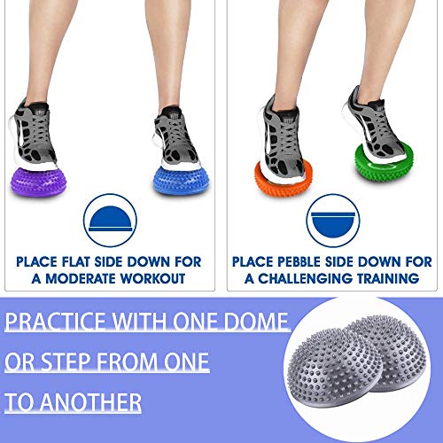 Set de 2 Bola de Equilibrio para - Erizo del Masaje del pie de Yoga Durian Masaje De Pies De Bola Media Bola para La Gimnasia De Pilates para Adulto Set de 2 Bola de Equilibrio para - Erizo del Masaje del pie de Yoga Durian Masaje De Pies De Bola Media Bola para La Gimnasia De Pilates para Adulto
