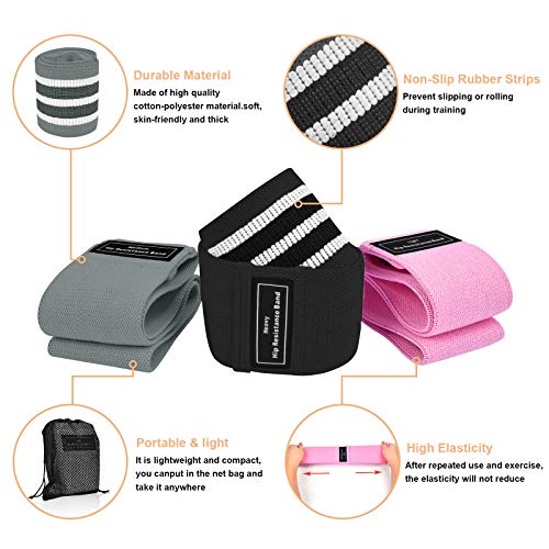 Set de 3 Banda Elastica Fitness, Bandas Elasticas Gluteos, Bandas de Resistencia con 3 Niveles, Bandas de Entrenamiento, Bandas Elasticas Gluteos y Piernas, Bandas de Resistencia Set para Yoga Pilates Set de 3 Banda Elastica Fitness, Bandas Elasticas Gluteos, Bandas de Resistencia con 3 Niveles, Bandas de Entrenamiento, Bandas Elasticas Gluteos y Piernas, Bandas de Resistencia Set para Yoga Pilates