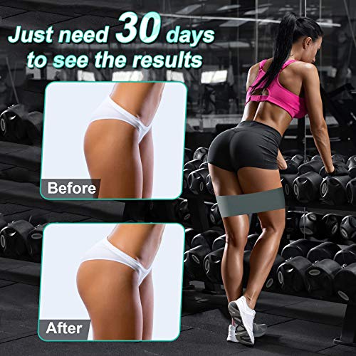 Set de 3 Banda Elastica Fitness, Bandas Elasticas Gluteos, Bandas de Resistencia con 3 Niveles, Bandas de Entrenamiento, Bandas Elasticas Gluteos y Piernas, Bandas de Resistencia Set para Yoga Pilates