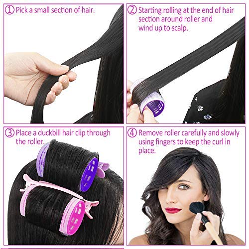 Set de 36 Rulos para el Pelo Rodillos de Cabello con 15 Clips de Rodillo de Bigudies de Plástico de Dientes de Pato Rizadores de Pelo Profesional para Peinado de Peluqueria de Salón Set de 36 Rulos para el Pelo Rodillos de Cabello con 15 Clips de Rodillo de Bigudies de Plástico de Dientes de Pato Rizadores de Pelo Profesional para Peinado de Peluqueria de Salón