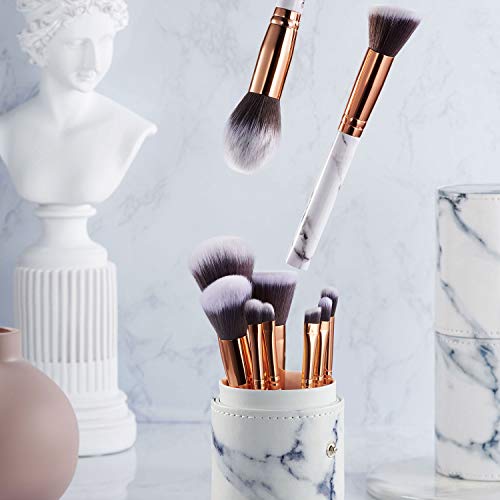 Set de brochas de maquillaje profesional Ruesious 10 piezas Pinceles de maquillaje Set Premium Synthetic Foundation Brush Blending Face Powder Blush Concealers Kit de pinceles Set de brochas de maquillaje profesional Ruesious 10 piezas Pinceles de maquillaje Set Premium Synthetic Foundation Brush Blending Face Powder Blush Concealers Kit de pinceles