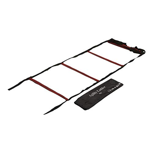 Set de entrenamiento de fitness - Ideal para entrenamiento personal, ejercicio y fuerza - Equipamiento de gimnasio en casa - Incluye 6 vallas, 1 escalera de agilidad de tela, 20 conos marcadores y 1 cuerda de saltar - En bolsa de transporte