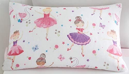 Set de Fundas Infantiles para edredón - Reversible - Estampado con Bailarinas de Ballet - Rosa - Individual Set de Fundas Infantiles para edredón - Reversible - Estampado con Bailarinas de Ballet - Rosa - Individual