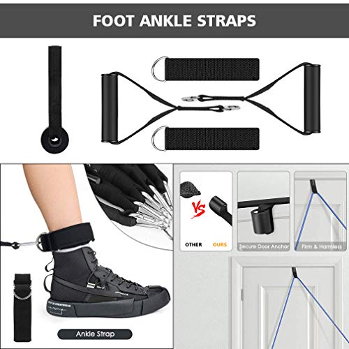 Set di Fasce di Resistenza con Ancoraggio per Porta e Maniglie Yoga Pilates Elasticity Fitness Tube Workout Bands, per Guadagno Muscolare, Aumento Della Forza, riduzione del Grasso Set di Fasce di Resistenza con Ancoraggio per Porta e Maniglie Yoga Pilates Elasticity Fitness Tube Workout Bands, per Guadagno Muscolare, Aumento Della Forza, riduzione del Grasso
