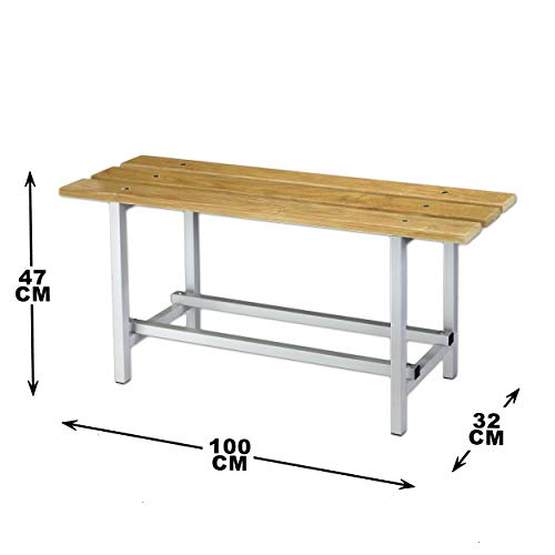 SETROC Bancos de Madera para Vestuarios. Desmontados. 1 Metro - 47,5 X 100 X 32 cm