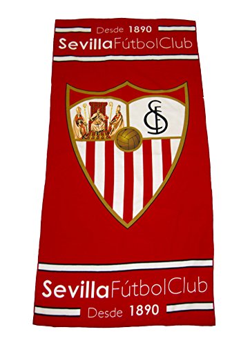 Sevilla CF Toasev Toalla, Blanco/Rojo, Talla Única