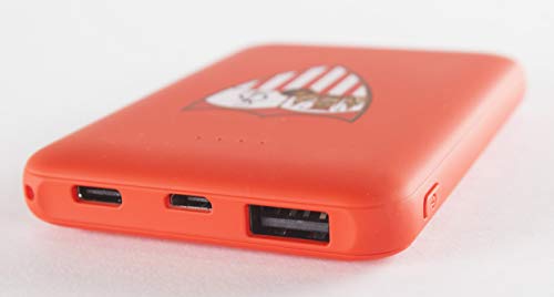 Sevilla Fútbol Club-Power Bank- Bateria Externa para móvil. Producto oficial Sevilla FC 5.000 mAh. Entrada Tipo C y Micro USB. Salida USB. Tamaño pequeño y ligero