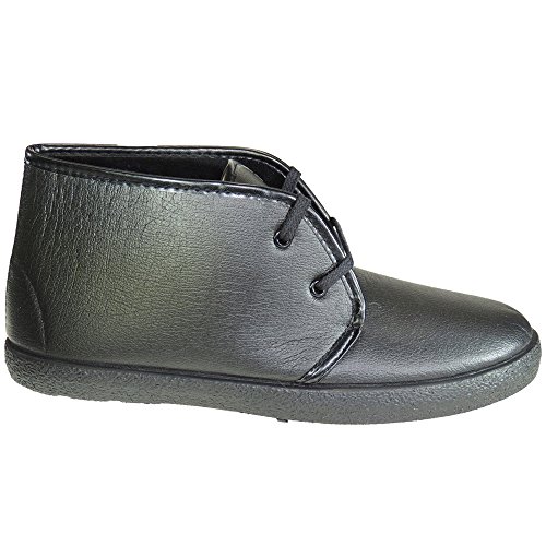 SEVILLA'S Q2387 Bota Corta Hombre Semibota Sintética Piso Goma y Cordones Negro Talla 45 SEVILLA'S Q2387 Bota Corta Hombre Semibota Sintética Piso Goma y Cordones Negro Talla 45