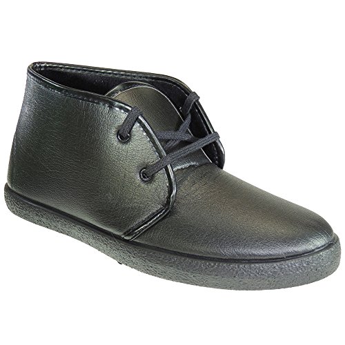 SEVILLA'S Q2387 Bota Corta Hombre Semibota Sintética Piso Goma y Cordones Negro Talla 45