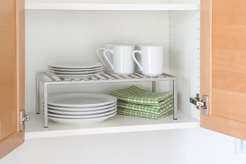 Seville Classics – Estantería Extensible Cocina encimera y Armario con Satin Pewter Acabado, 40 – 76,2 x 23,9 x 14,5 cm, Color Plateado Seville Classics – Estantería Extensible Cocina encimera y Armario con Satin Pewter Acabado, 40 – 76,2 x 23,9 x 14,5 cm, Color Plateado