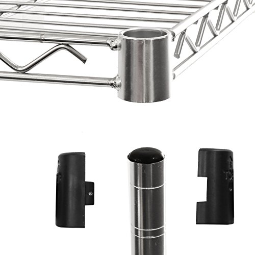 Seville Classics SHE14305ZB estantería con 5 Suelos, Metal galvanizado, 76,2 x 35,6 x 152,4 cm, Plata Seville Classics SHE14305ZB estantería con 5 Suelos, Metal galvanizado, 76,2 x 35,6 x 152,4 cm, Plata