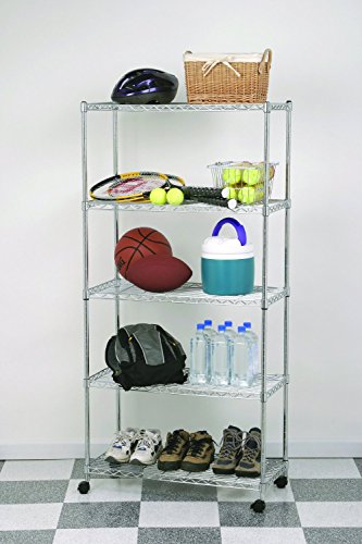 Seville Classics SHE14305ZB estantería con 5 Suelos, Metal galvanizado, 76,2 x 35,6 x 152,4 cm, Plata Seville Classics SHE14305ZB estantería con 5 Suelos, Metal galvanizado, 76,2 x 35,6 x 152,4 cm, Plata
