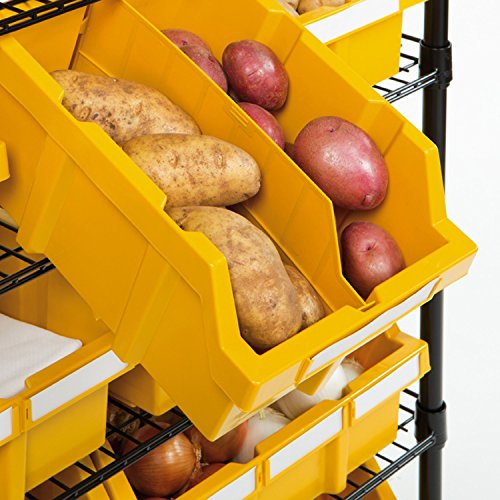 Seville Classics - Sistema de Almacenamiento de Basura con 7 estantes, certificación NSF, 7 / Yellow, 7 Bin/Yellow Seville Classics - Sistema de Almacenamiento de Basura con 7 estantes, certificación NSF, 7 / Yellow, 7 Bin/Yellow