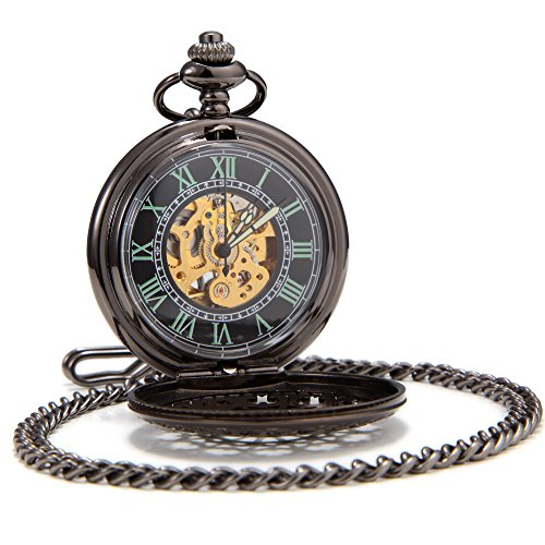 SEWOR clásico movimiento luminoso escala automática de oro de esqueleto mecánico automático viento reloj de bolsillo (Malla) SEWOR clásico movimiento luminoso escala automática de oro de esqueleto mecánico automático viento reloj de bolsillo (Malla)