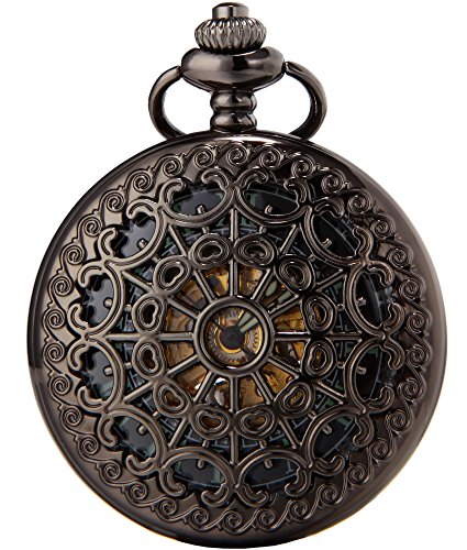 SEWOR clásico movimiento luminoso escala automática de oro de esqueleto mecánico automático viento reloj de bolsillo (Malla) SEWOR clásico movimiento luminoso escala automática de oro de esqueleto mecánico automático viento reloj de bolsillo (Malla)