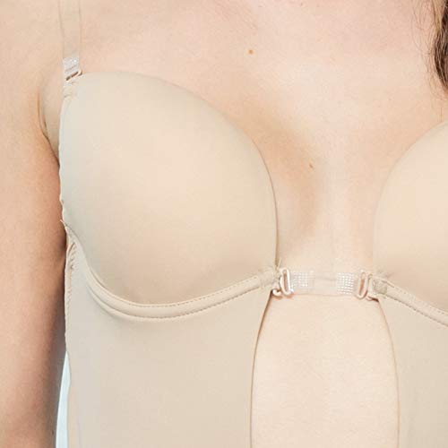 Sexy Body para Mujer con Profundo Escote en V y Correas Transparentes Sin Espalda Sin Mangas Mono Corsé Oculto Body Shapewear…