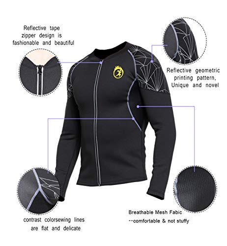 SEXYWG Trajes De Sudoracion Hombre Cremallera Adelgazantes Faja Sauna Deportiva Camiseta Reductoras Sudoración para Fitness Adelgazar Neopreno SEXYWG Trajes De Sudoracion Hombre Cremallera Adelgazantes Faja Sauna Deportiva Camiseta Reductoras Sudoración para Fitness Adelgazar Neopreno