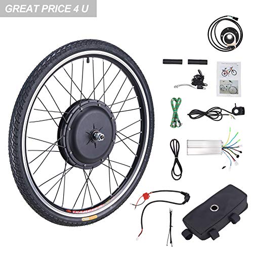 Sfeomi Kit de Conversión de Bicicleta Eléctrica 48V 1000W Kit de Conversión de Bicicleta 26’’ Rueda Electric Bike Conversion Kit con Controlador de Modo Dual (para Rueda Delantera) Sfeomi Kit de Conversión de Bicicleta Eléctrica 48V 1000W Kit de Conversión de Bicicleta 26’’ Rueda Electric Bike Conversion Kit con Controlador de Modo Dual (para Rueda Delantera)