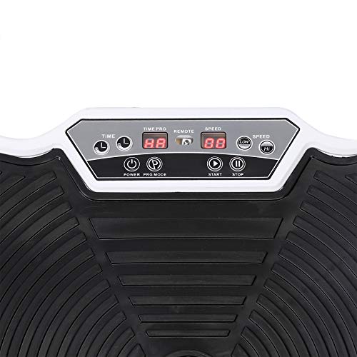 Sfeomi Plataforma Vibratoria de Fitness 200W Plataforma Vibratoria de Masaje con 99 Velocidades Tabla Vibratoria Fitness con Control Remoto y Banda de Resistencia (Negro y Blanco) Sfeomi Plataforma Vibratoria de Fitness 200W Plataforma Vibratoria de Masaje con 99 Velocidades Tabla Vibratoria Fitness con Control Remoto y Banda de Resistencia (Negro y Blanco)