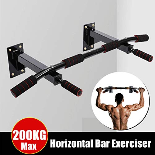 SFGSA Barra Dominadas Pared Barra de Tracción Pull Up Bar Multiagarre Profesional Incluye Tornillos Banda Elástica para Dominadas hasta 200 kg