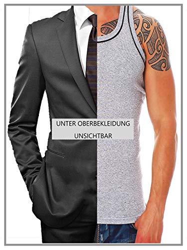SGS Bakis - 5 camisetas interiores para hombre, sin costuras laterales, no se deforman, para ropa de negocios, de tirantes, acanaladas, de algodón, sin costuras gris Large SGS Bakis - 5 camisetas interiores para hombre, sin costuras laterales, no se deforman, para ropa de negocios, de tirantes, acanaladas, de algodón, sin costuras gris Large