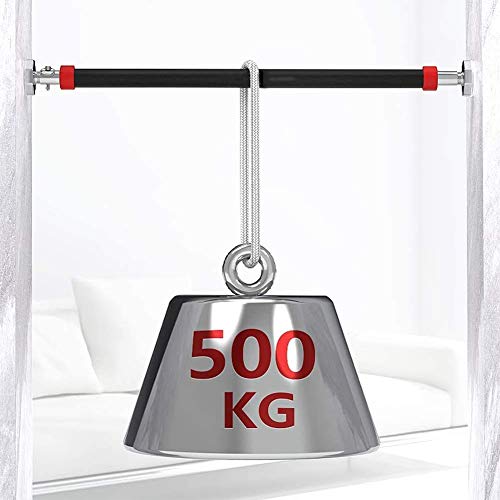 SGSG Pull Up Bar Chin up Bar, Barra de Ejercicio para Puerta con agarres cómodos, Barra de Ejercicio para Puerta Resistente para Ejercicios en el hogar, soporta hasta 500 kg, l