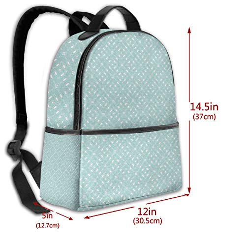 SGSKJ Mochila Tipo Casual Mochila Escolares Mochilas Escolar Estilo Impermeable para Viaje de Ordenador Portátil para Hombre Mujer Elíptica Circular Minimalista