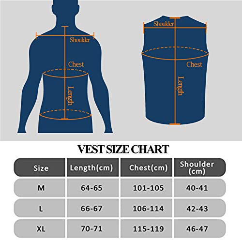 SHAALEK Chaleco Calefactable Hombres Con Bateria Moto,Chaqueta Calefactable Chaleco Calefactable USB De 10000mAh ,Chaleco Calefacción Para Senderismo, Caza, Motociclismo (S)