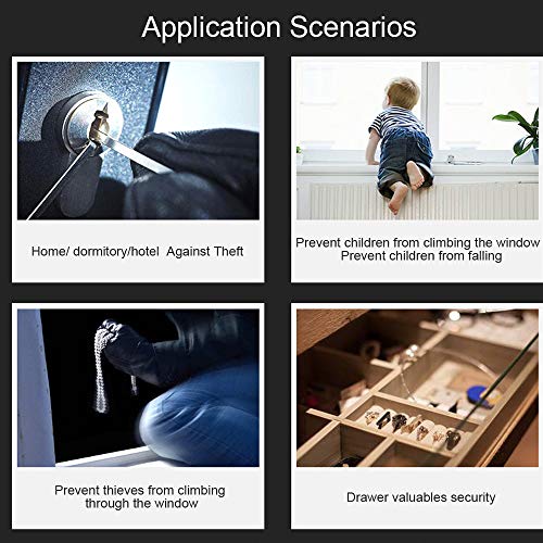 Shackcom 4pcs Alarma para Puertas y Ventanas de 120 dB para casa con Sensor Magnético Inalámbrico para Sistema de Seguridad para el hogar y Seguridad Infantil - Antirrobo Detectores Sirenas con Pilas Shackcom 4pcs Alarma para Puertas y Ventanas de 120 dB para casa con Sensor Magnético Inalámbrico para Sistema de Seguridad para el hogar y Seguridad Infantil - Antirrobo Detectores Sirenas con Pilas