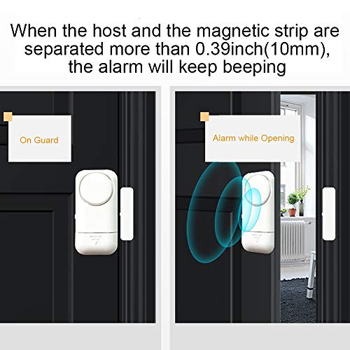 Shackcom 4pcs Alarma para Puertas y Ventanas de 120 dB para casa con Sensor Magnético Inalámbrico para Sistema de Seguridad para el hogar y Seguridad Infantil - Antirrobo Detectores Sirenas con Pilas Shackcom 4pcs Alarma para Puertas y Ventanas de 120 dB para casa con Sensor Magnético Inalámbrico para Sistema de Seguridad para el hogar y Seguridad Infantil - Antirrobo Detectores Sirenas con Pilas