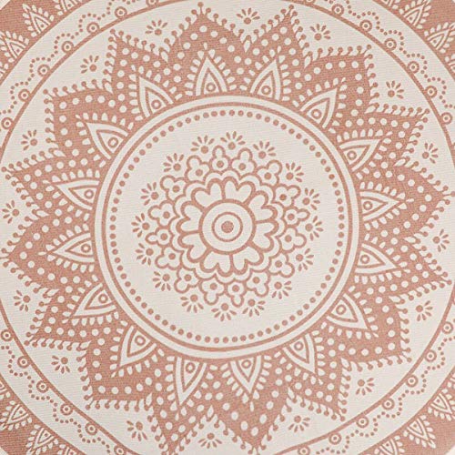 SHACOS Alfombra Redonda de algodón con Borla Alfombra Mandala Tejida, Sala de Estar/Dormitorio/Estudio/Alfombras de Mesa de Centro, diámetro 120 cm