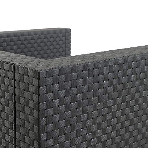 Shaf - Diva | Set Muebles de Jardin de Color Gris Oscuro | Fabricado en España con Materiales Reciclados