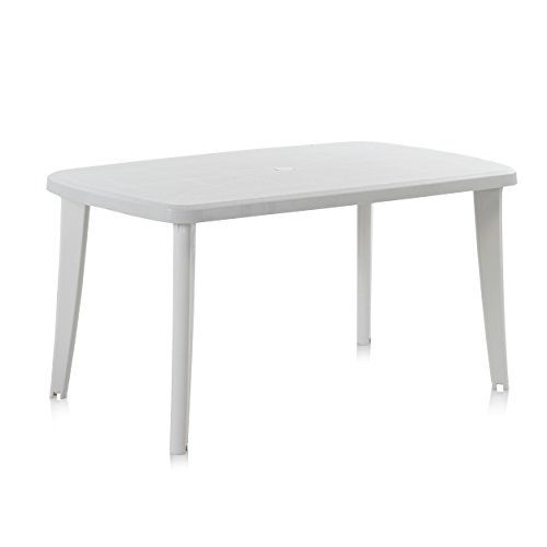 Shaf Tonelle Mesa de Exterior, Blanco, 140x80x73 cm