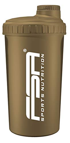 Shaker 700 ml, Preparador de batidos de proteínas y BCAA, libres de BPA y a prueba de vertidos, de la marca de deporte profesional FSA Nutrition - Oro