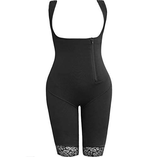 SHANGXIAN Mujer Body Shaper Corsé Entrenador de Cintura Debajo del Busto Bustier Vasco Busto Abierto Control de la Panza Fajas Traje,Black,XL