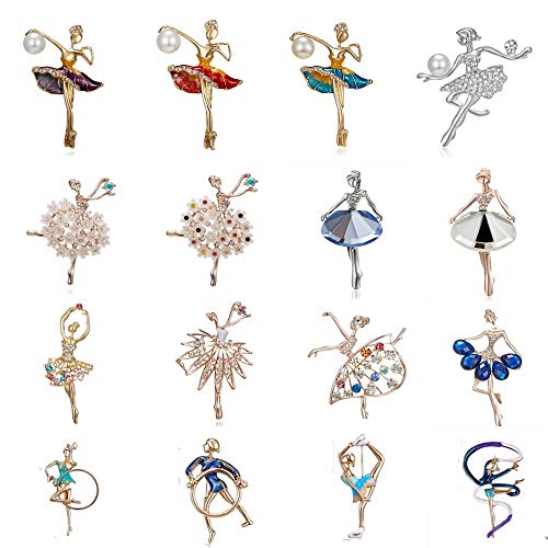 SHAOWU Arte esmaltado Gimnasia Bailarina de Ballet niña Mujeres broches Pin Regalo de Año Nuevo Bailarina de Ballet Lindo Broche de joyería 2 SHAOWU Arte esmaltado Gimnasia Bailarina de Ballet niña Mujeres broches Pin Regalo de Año Nuevo Bailarina de Ballet Lindo Broche de joyería 2