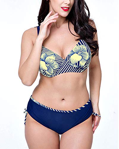 Shaoyao Mujer Estampado De Flores Bikini Tallas Grandes BaƱadores Traje De BaƱo 50 Shaoyao Mujer Estampado De Flores Bikini Tallas Grandes BaƱadores Traje De BaƱo 50