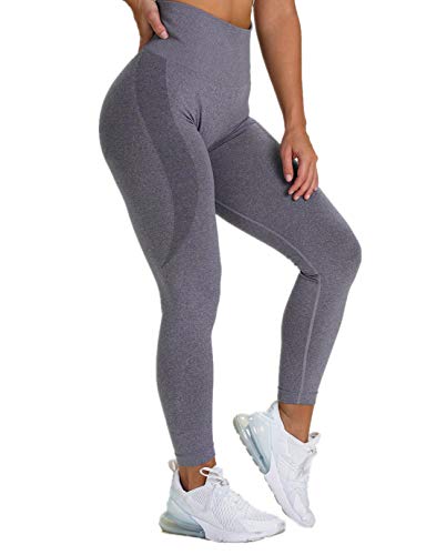 SHAPERIN Leggins Mayones Deportivos Mujer de Yoga Cintura Alta Anticelulitis Leggings de Entrenamiento Yoga Pilate Correr Azul L