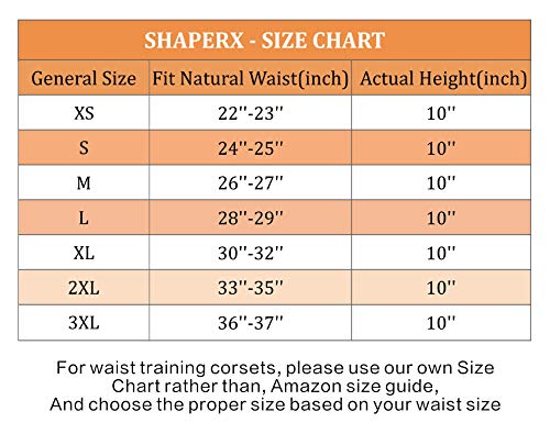 SHAPERX Mujers Corsé Deshuesado de Acero de 26 Torso Corto Heavy Duty Corsé de la Cintura del Amaestrador para la Pérdida del Peso,UK-DT1934-White-3XL