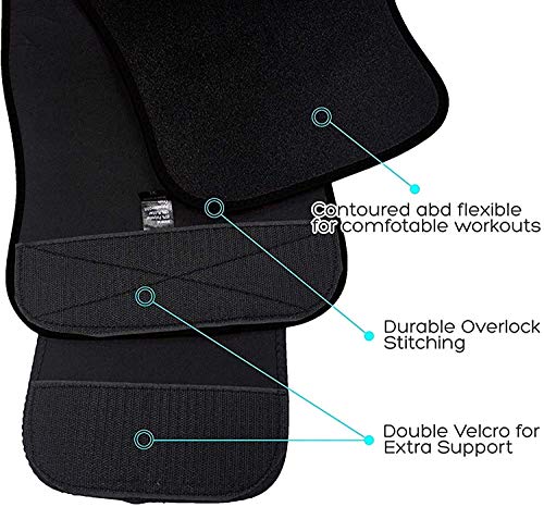 SHAPERX Sport Belt, Cinturón Deportivo Waist Trainer Faja Transpirable Posnatal Adelgazamiento para Mujer,UK-DT8010-Black-M