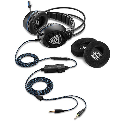 Sharkoon SGH1 - Auriculares Gaming con Cable, Estéreo, Micrófono, Negro/Azul