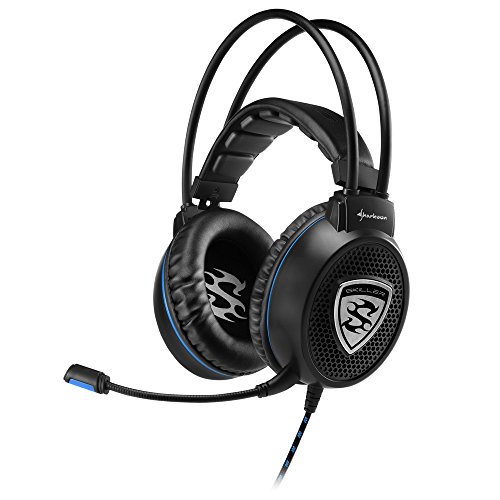 Sharkoon SGH1 - Auriculares Gaming con Cable, Estéreo, Micrófono, Negro/Azul