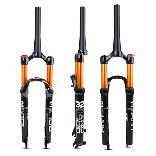 sharprepublic Horquilla de Aire de suspensión de Bicicleta de 26/27.5/29 Pulgadas, Pieza de reparación de Bicicleta de Repuesto de Horquilla Delantera sin Rosca - Cónico de 27,5 Pulgadas sharprepublic Horquilla de Aire de suspensión de Bicicleta de 26/27.5/29 Pulgadas, Pieza de reparación de Bicicleta de Repuesto de Horquilla Delantera sin Rosca - Cónico de 27,5 Pulgadas