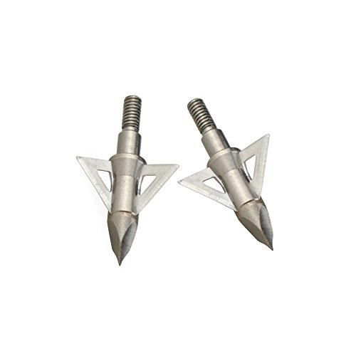 SHARROW 12pcs Punta de Flecha 100Grains Broadhead para Flechas de Carbono Ballesta (6)