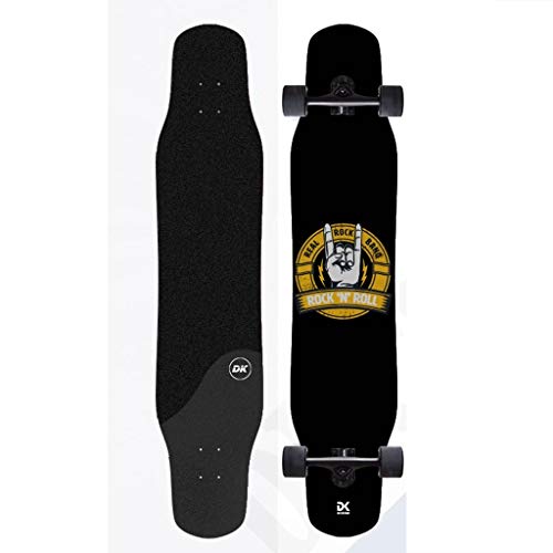 SHATONG Adolescentes Moda Longboard monopatín for Adultos Principiantes Junta Danza Carretera Cepillo Profesional por Carretera en Forma de U Arce Double Deck Alice Largo Vespa (Color : C)