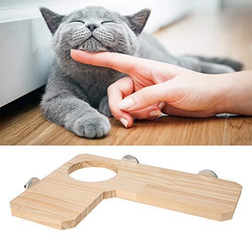 Sheens Plataforma de hámster, Juguete de trampolín de Animales pequeños en Forma de L Pedal de Escalada de Salto de Madera Natural para ratón Jerbo de Ardilla de Chinchilla