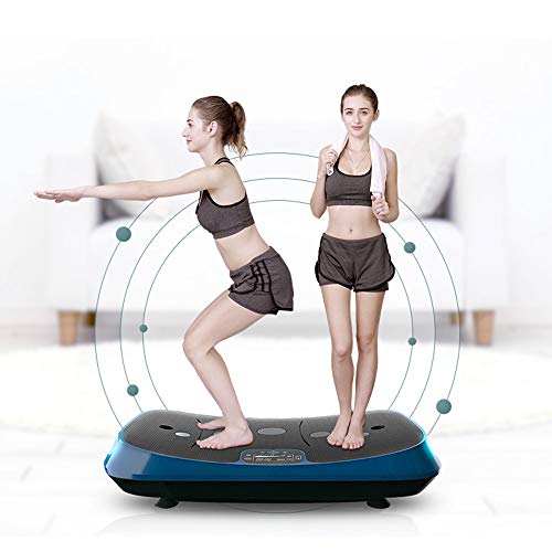 SHEHUIREN Plataforma Vibratoria Ultra Delgado Máquina De Ejercicio Entrenamiento Masaje Motor Silencioso con Control Remoto Y Bandas De Elásticas para Perder Peso Rápida Y Relajar Músculos